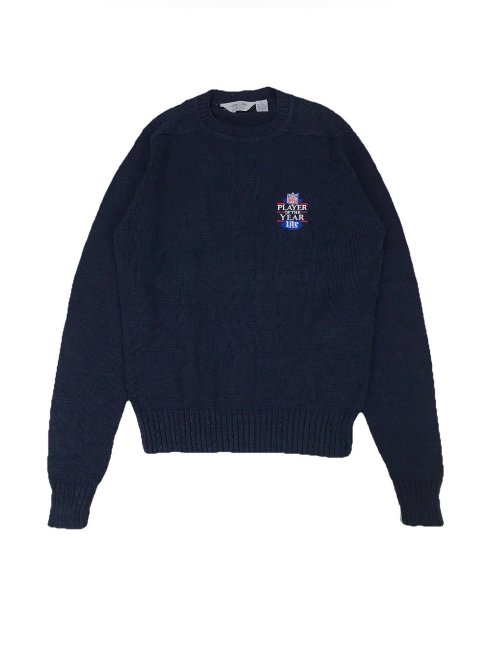 VINTAGE LOGO 7 PLAYER OF THE YEAR KNITTED SWEATER LARGE L SWEATSHIRT PULLOVER